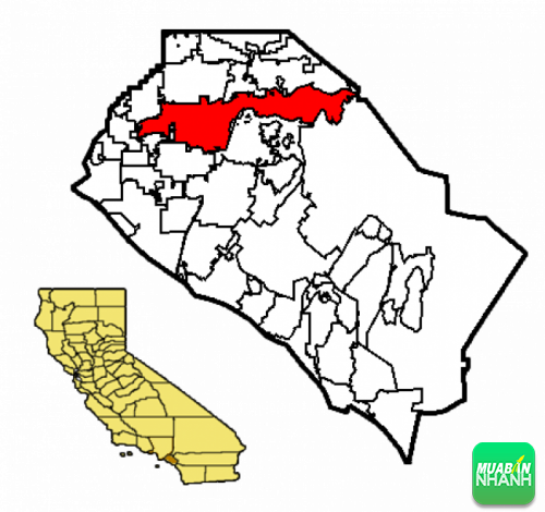 Vị trí Anaheim tại Quận Cam, California
