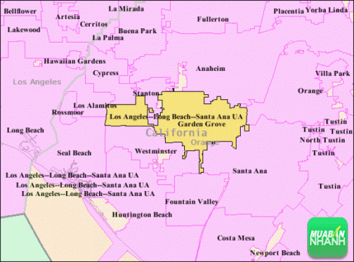 Bản đồ vị trí Garden Grove, California