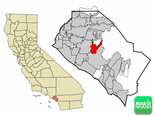 Vị trí của Tustin trong quận Cam, California