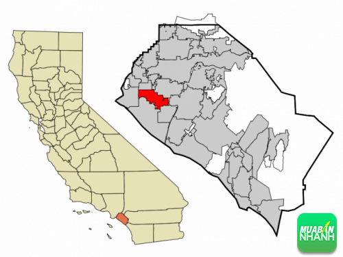 Vị trí của Westminster trong Quận Cam, California