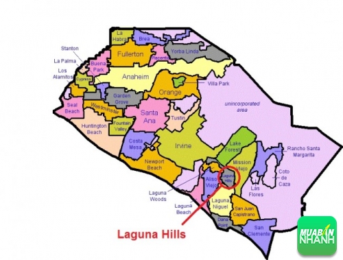Vị trí Thành phố Laguna Hills, Quận Cam, California