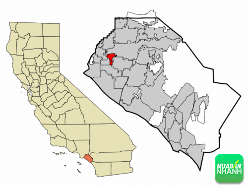 Vị trí Thành phố Stanton, Quận Cam, California